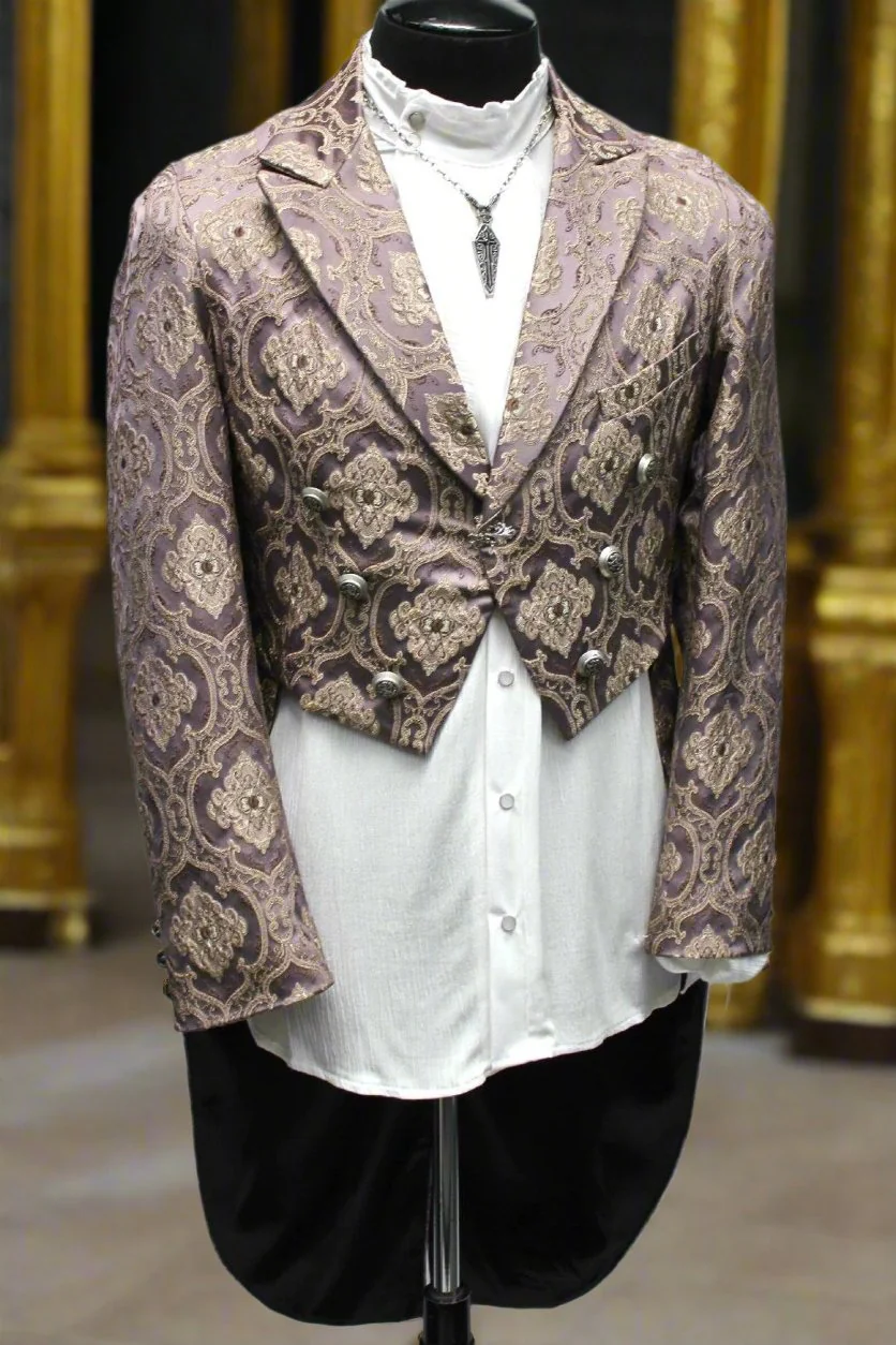 MONTE CRISTO TAILCOAT - PURPLE BROCADE - Image 2
