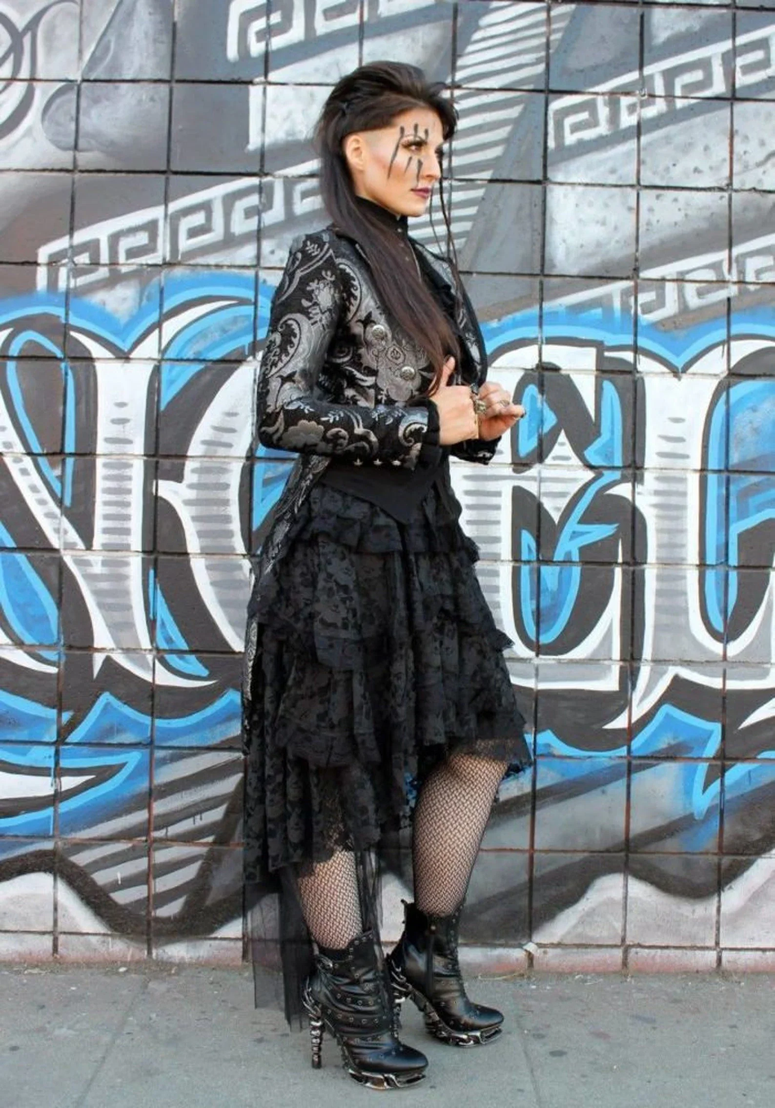 FRENCH CABARET SKIRT - BLACK LACE - Image 2