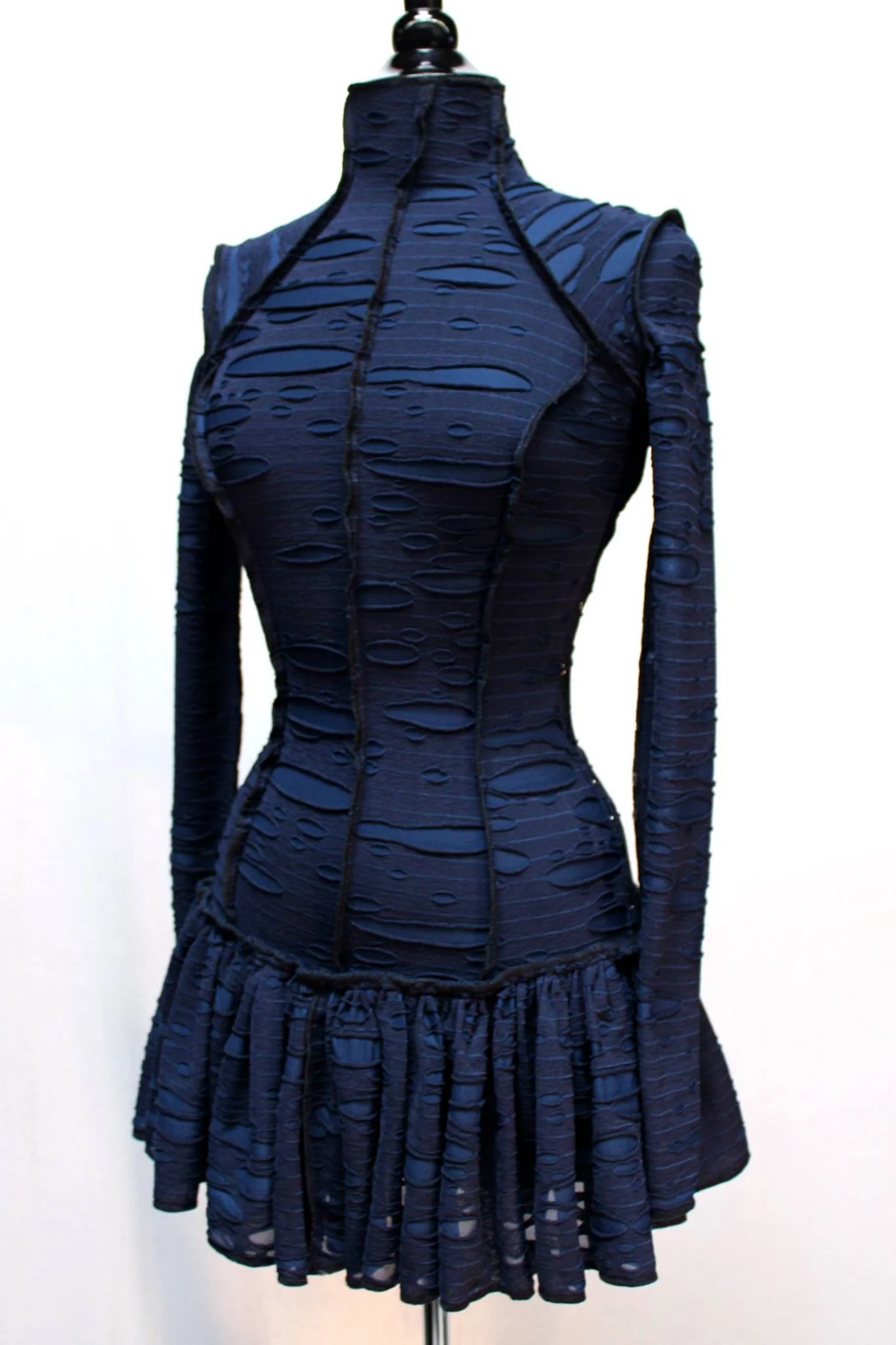 FUTURE SHOCK DRESS - BLUE DECAYED FABRIC - Image 3