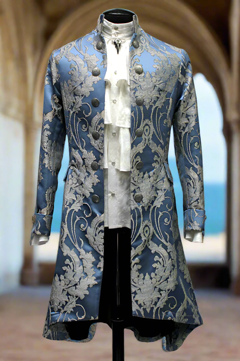 ORDER OF THE DRAGON COAT - ICE BLUE BROCADE - Image 2