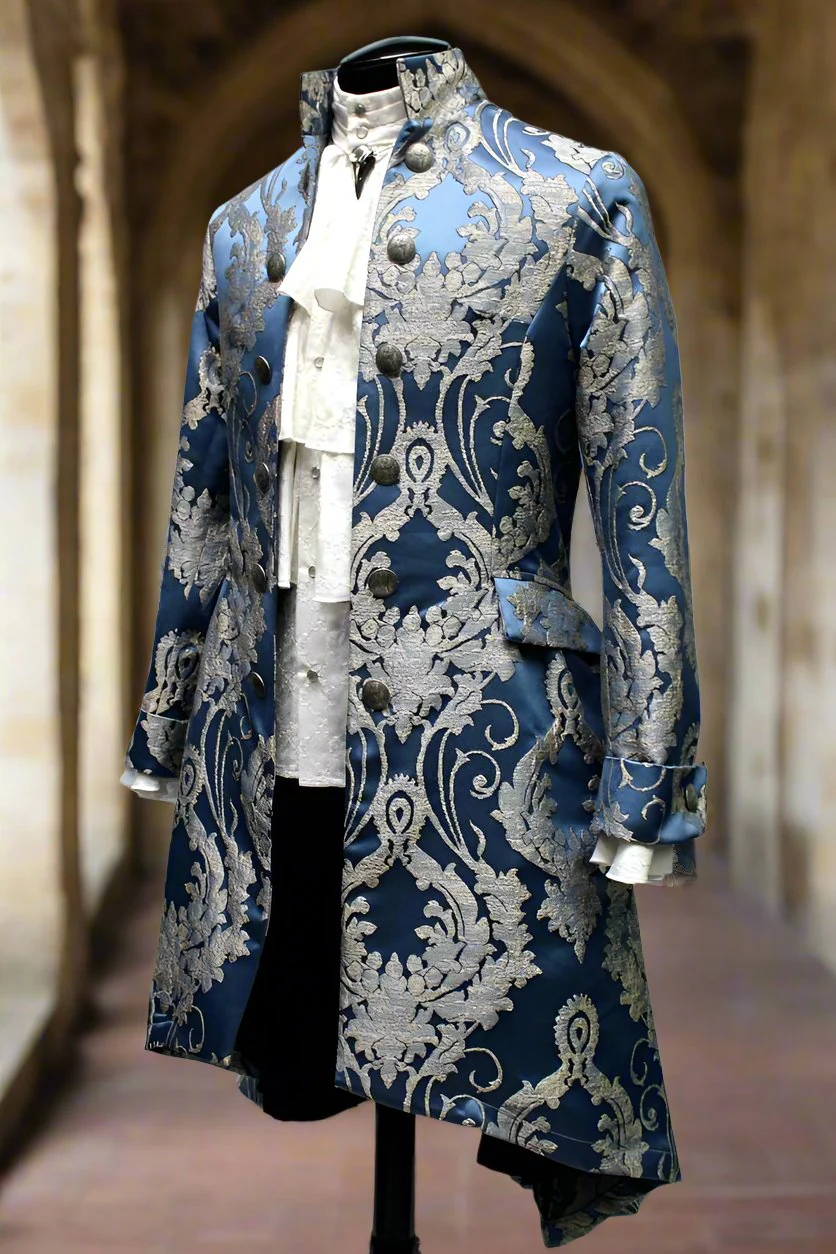 ORDER OF THE DRAGON COAT - ICE BLUE BROCADE - Image 3