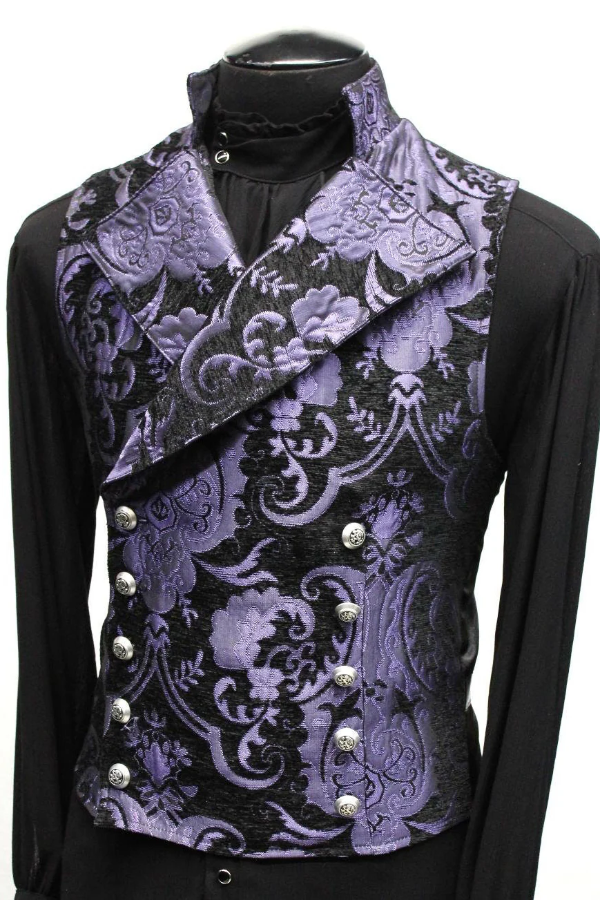 CAVALIER VEST - Purple/Black Tapestry - Image 2