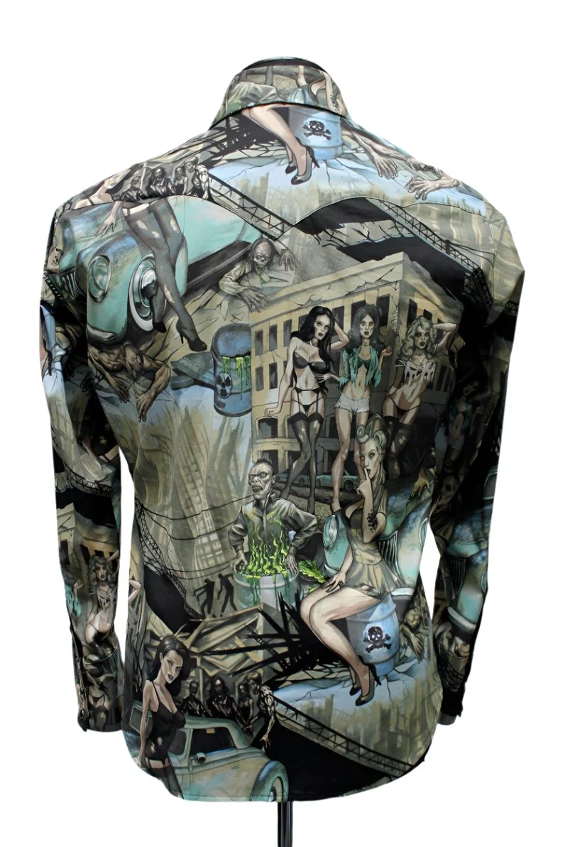 COWBOY SHIRT - HOT ZOMBIE GIRLS PRINT - Image 2