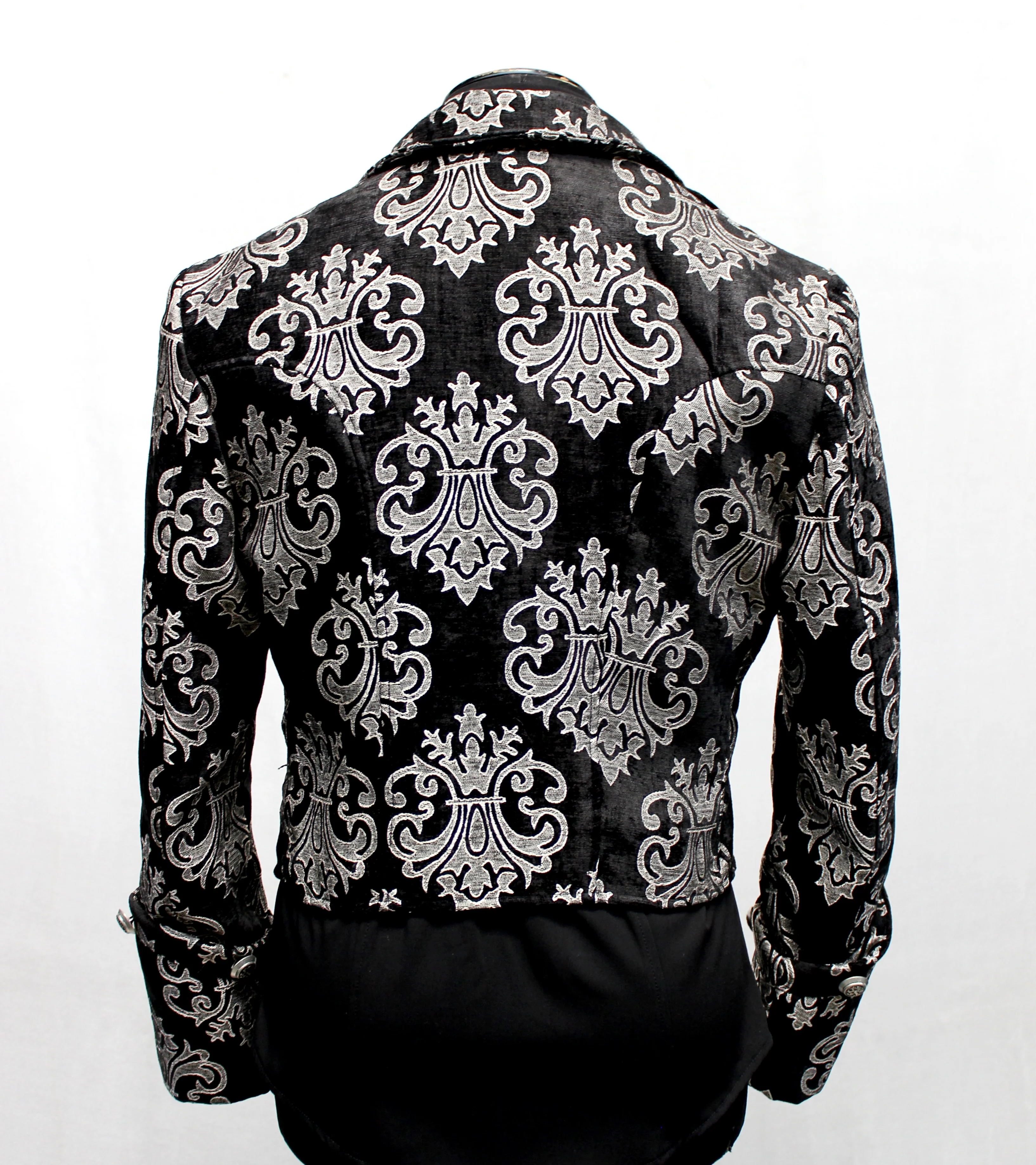 IMPERIAL JACKET - SILVER ON BLACK BROCADE - Image 3