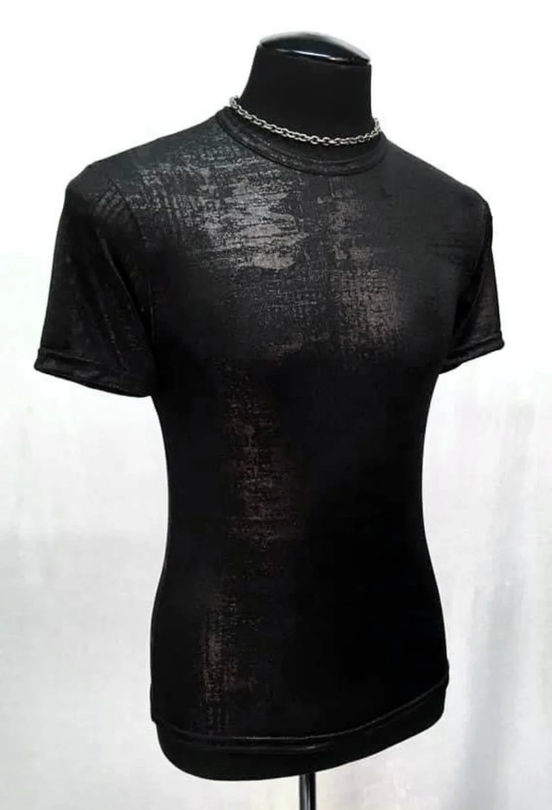 MEN'S SHORT SLEEVE TEE - METALLIC - BLACK - Image 2