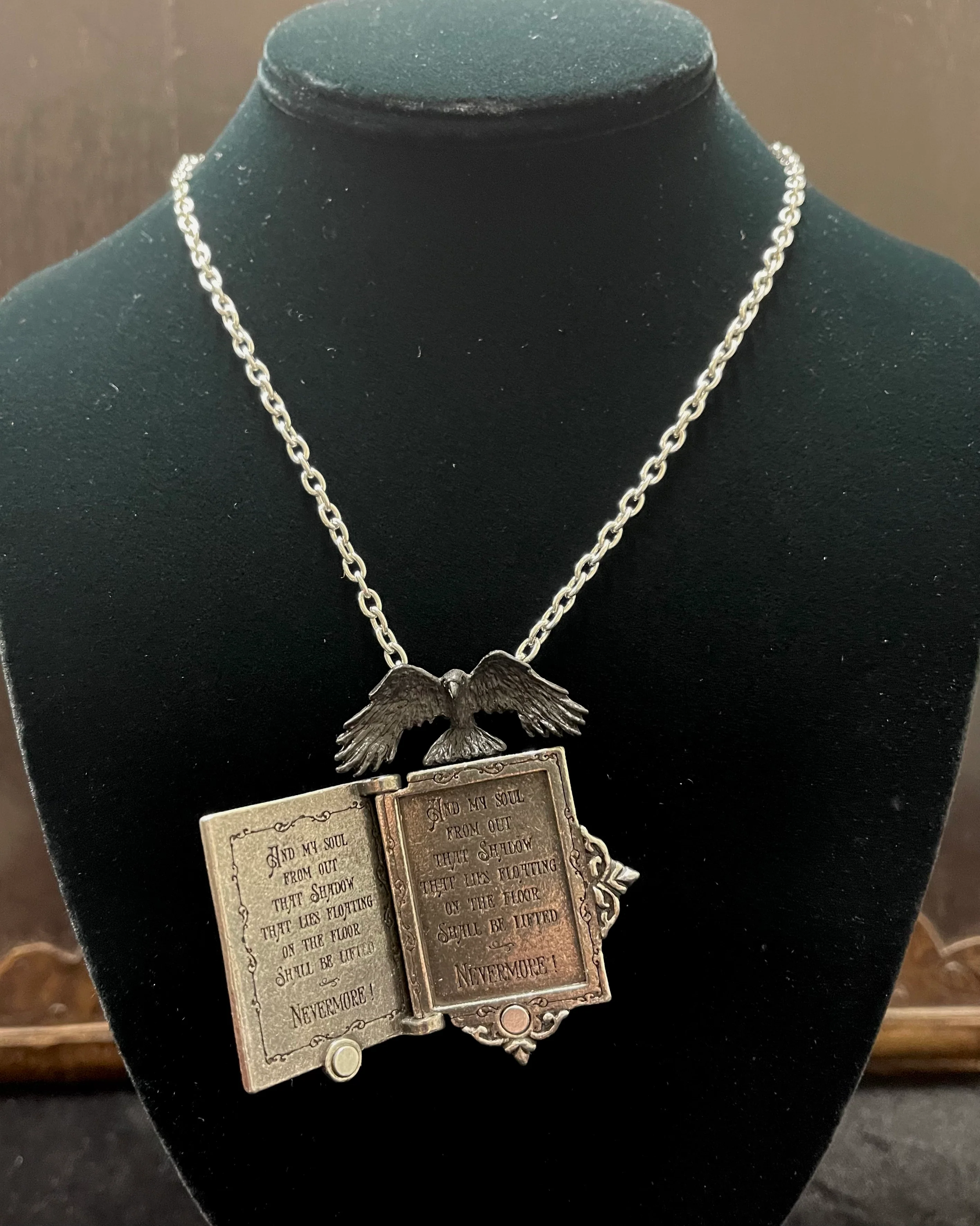 NEVERMORE RAVEN LOCKET NECKLACE - Image 2