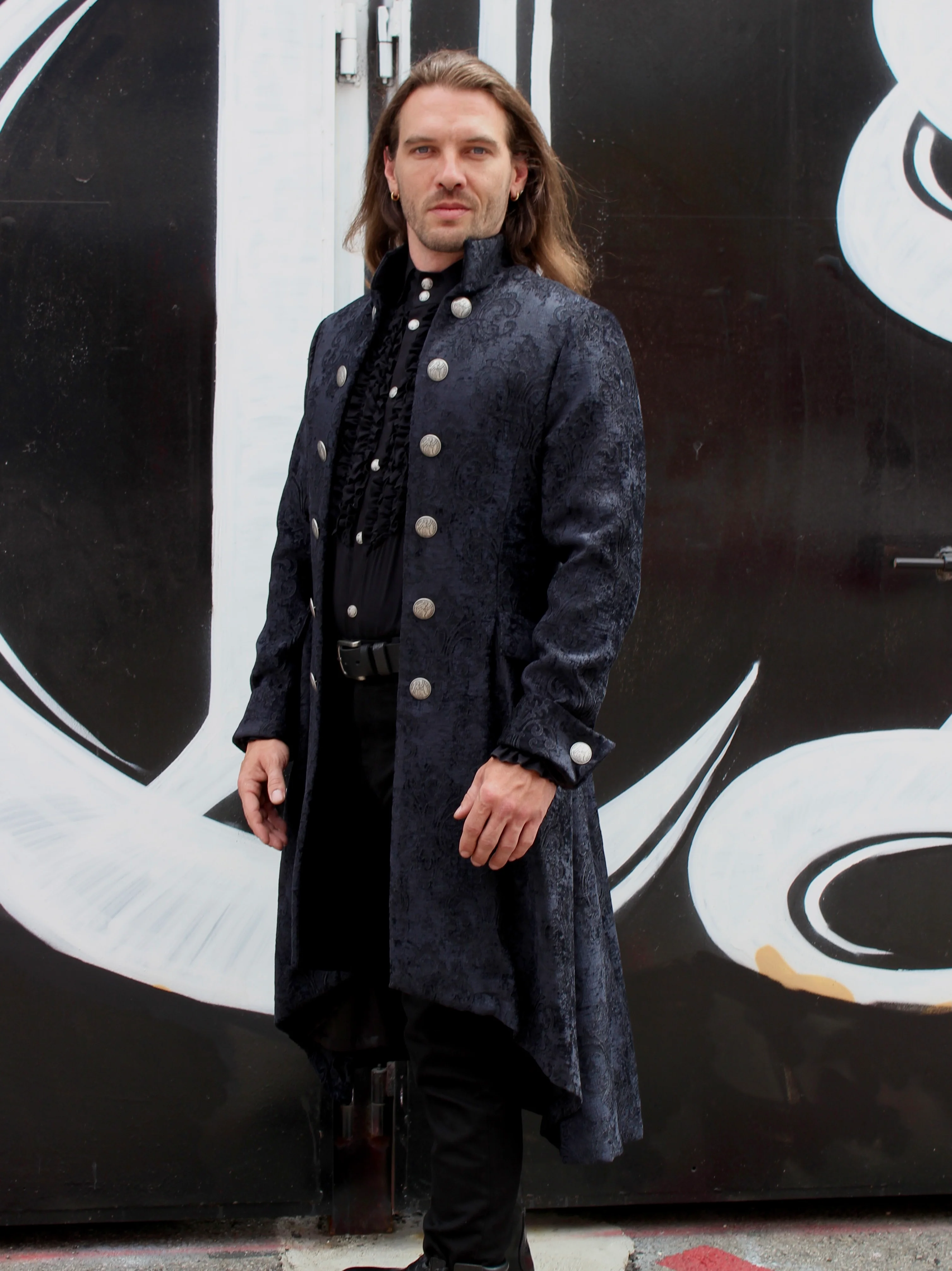 ORDER OF THE DRAGON COAT - BLACK VELVET BROCADE - Image 8