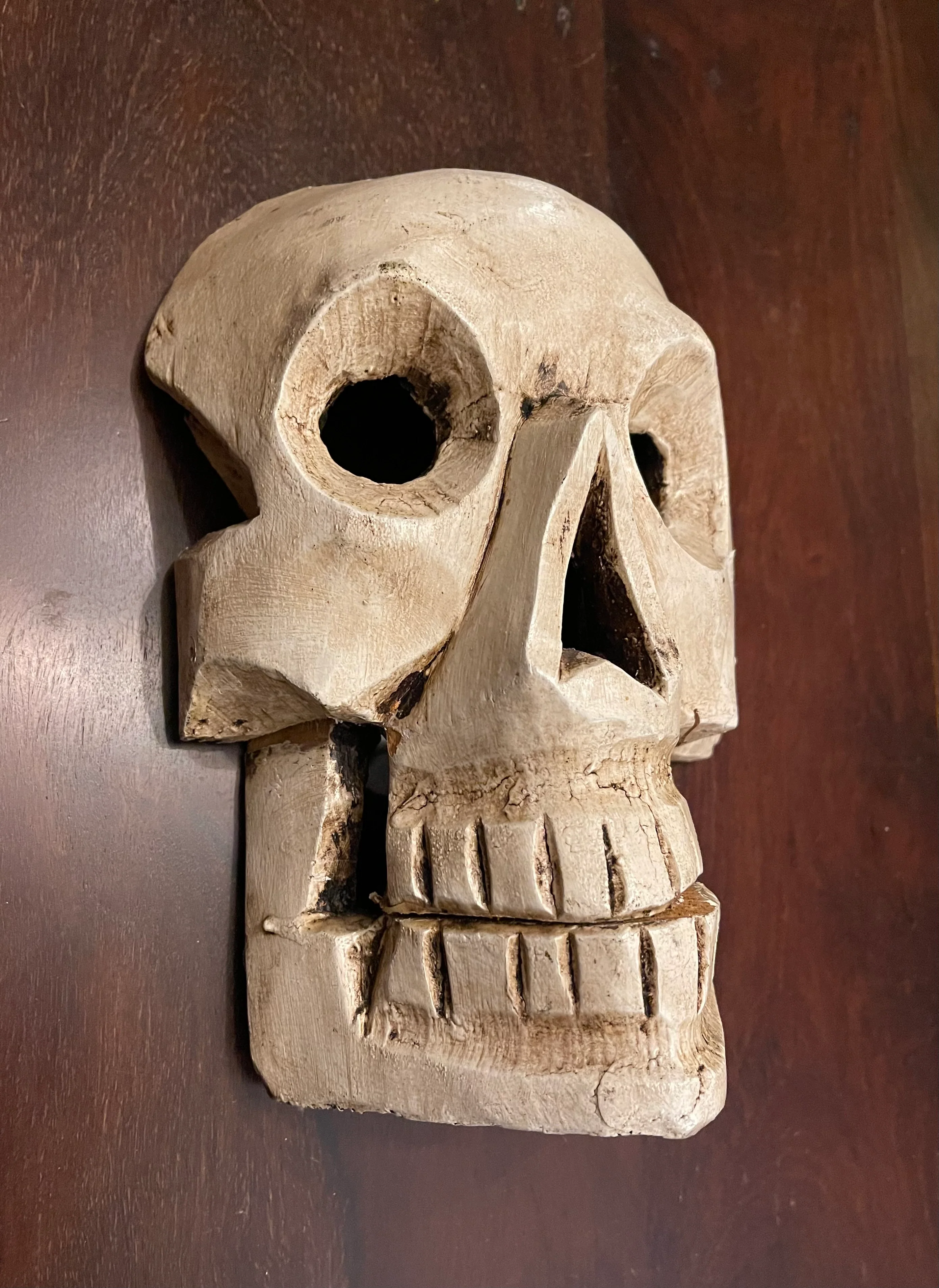 SPOOKY SKULL - WOODEN MASK - Image 3