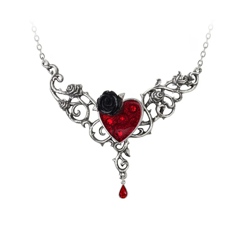 THE BLOOD ROSE HEART NECKLACE - Image 3