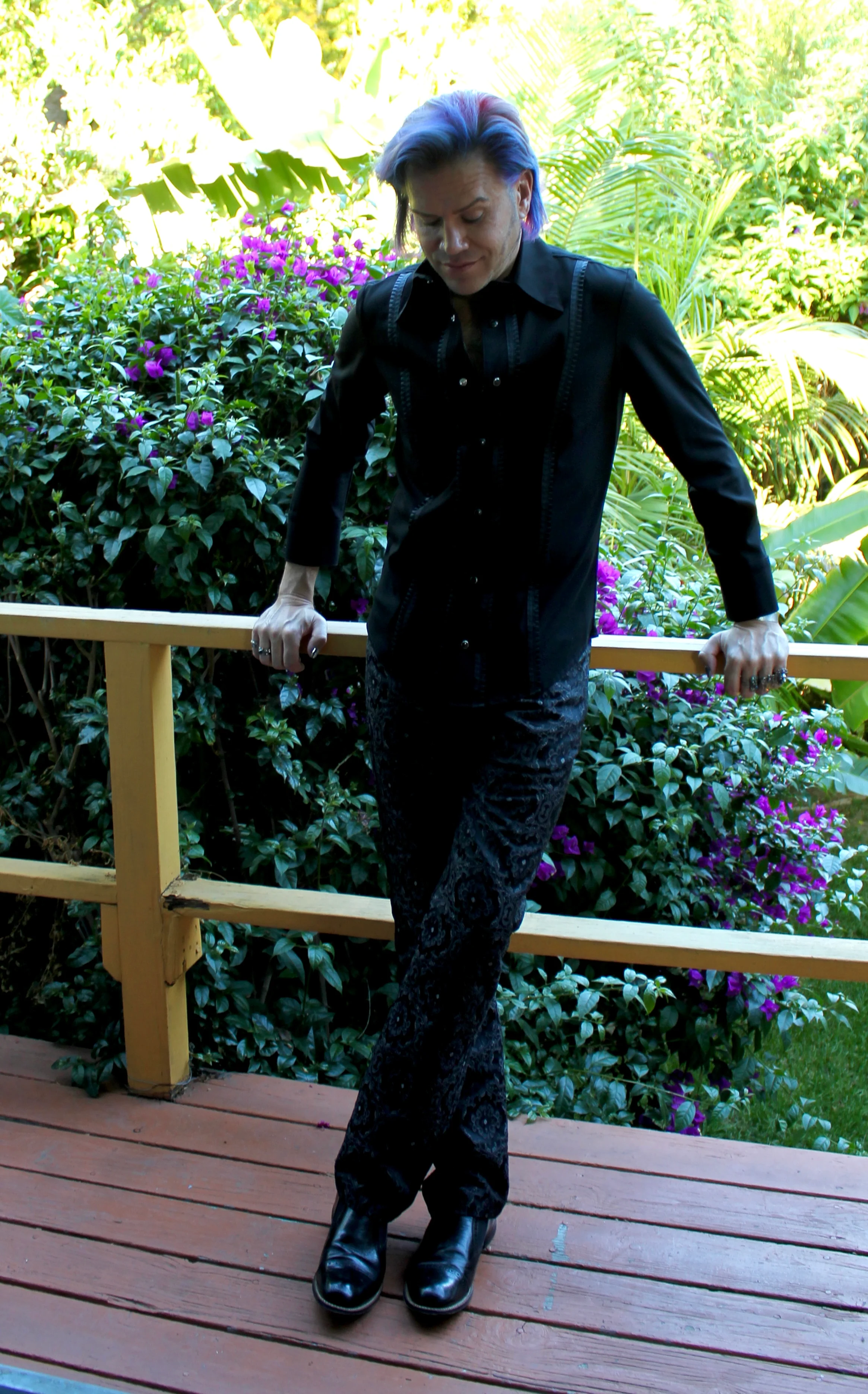 TUX SHIRT - BLACK w/ BLACK TRIM - Image 6